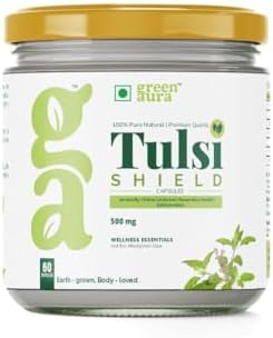 Green Aura Tulsi Shield 500mg Capsules 60 – Ocimum sanctum