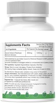 Spinach Leaf Extract Capsules 60 – Spinacia oleracea