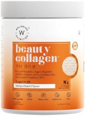 Wellbeing Nutrition Korean Marine Collagen + Astaxanthin Powder – Ayurvedic Herb