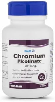 Healthvit Chromium Picolinate 200mcg Capsules 60 – Vegetarian Mineral