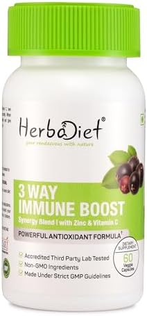 Herbadiet Elderberry with Vitamin C & Zinc Capsules – Sambucus nigra