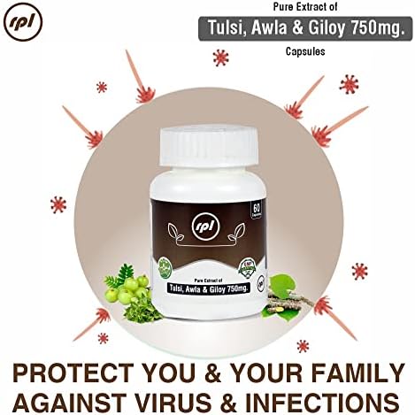 KantiGlow Selection Tulsi Amla Giloy Ayurvedic Immunity Wellness Capsules 60 – Ayurvedic Herb