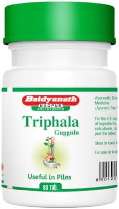 Baidyanath Triphala Guggulu Tablets 80 Pack of 5 – Commiphora Mukul