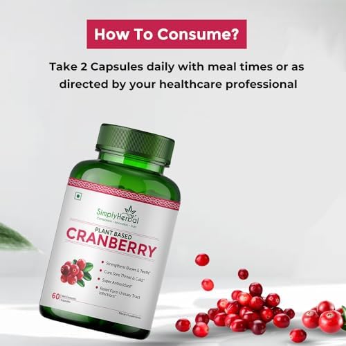 Simply Herbal D-Mannose & Cranberry with Probiotics 800mg Capsules 60 – Ayurvedic Herb