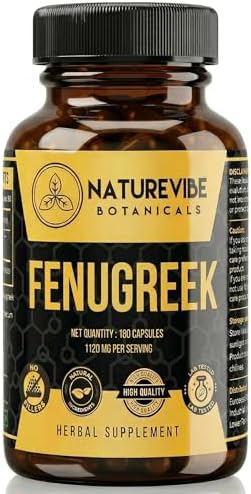 Naturevibe Botanicals Fenugreek Capsules 180 – Trigonella foenum