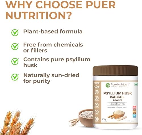 Pure Nutrition Psyllium Husk Powder 500g – Plantago ovata