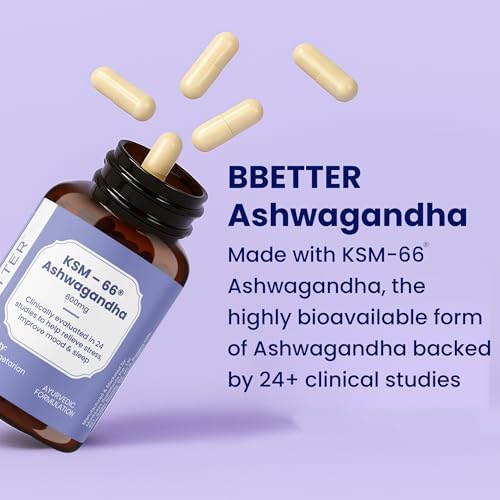 BBetter Ashwagandha KSM-66 Capsules 120 – Withania somnifera