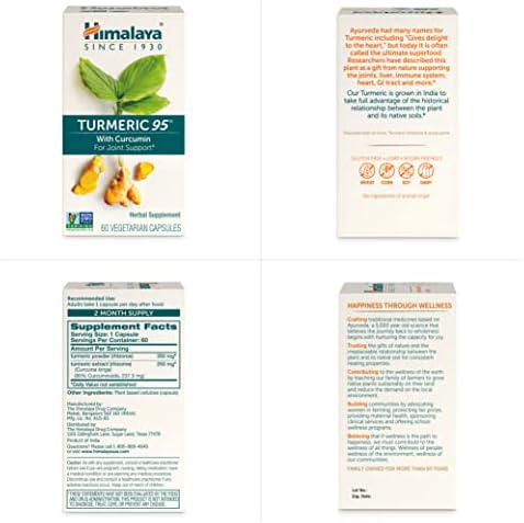 Himalaya Organic Turmeric Curcumin Capsules 60 – Curcuma longa