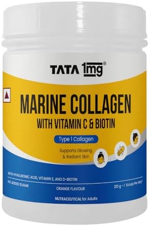 Tata 1mg Marine Collagen Powder with Grape Seed Powder – Ayurvedic Herb