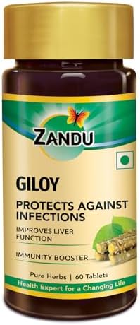 Zandu Giloy 100% Pure Extract Tablets 60 – Tinospora cordifolia