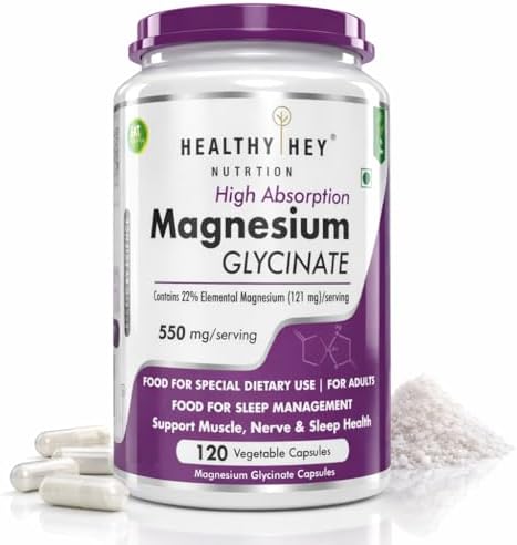 HealthyHey Nutrition Magnesium Glycinate Capsules – Vegetarian Mineral