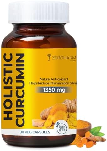 ZEROHARM Curcumin 1350mg Capsules 90 – Curcuma longa