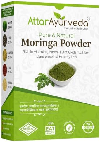 Attar Ayurveda 100% Moringa Leaf Powder 200g – Moringa oleifera