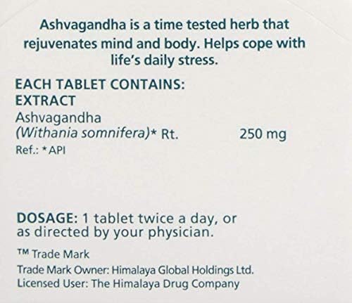 Himalaya Ashvagandha Tablets 60 – Withania somnifera