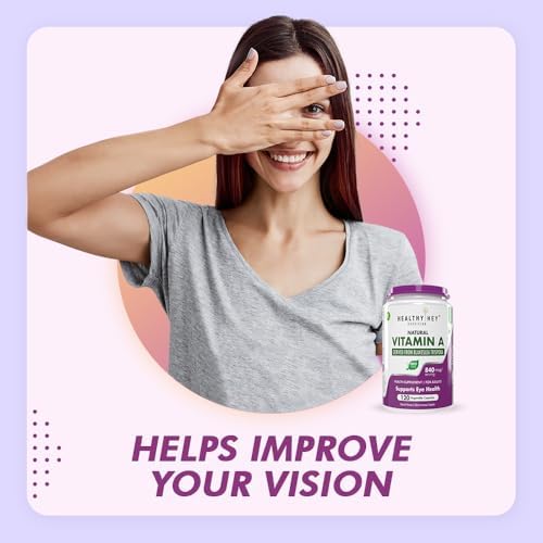 HealthyHey Vitamin A from Beta Carotene Capsules 120 – Vitamin Supplement