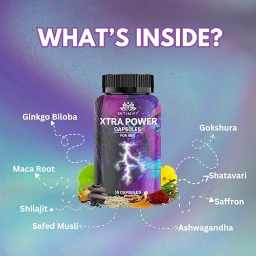 Intimify Men's Ayurvedic Blend with Ashwagandha & Gokshura Capsules – Withania somnifera
