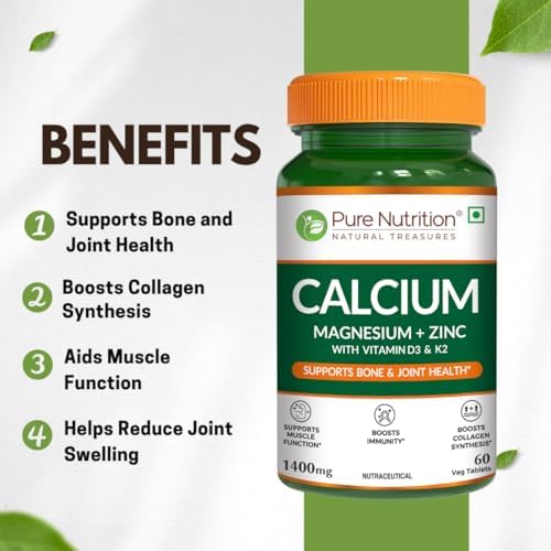 Pure Nutrition Calcium Citrate + Vitamin D3 & K2 Tablets 60 – Vitamin Supplement