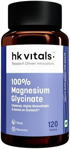 HK Vitals 100% Magnesium Glycinate Tablets – Vegetarian Mineral