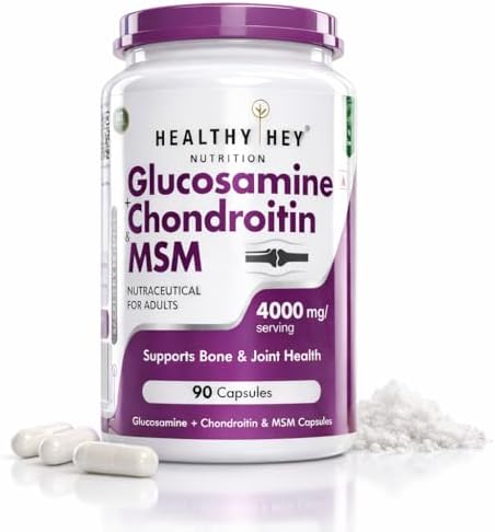 HealthyHey Nutrition Glucosamine Chondroitin Capsules – Ayurvedic Herb