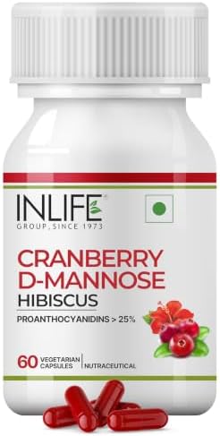 INLIFE Cranberry with D-Mannose & Hibiscus Capsules 60 – Ayurvedic Herb