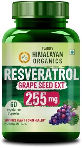 Himalayan Organics Resveratrol with Grape Seed Extract 255mg Capsules 60 – Herbal Extract