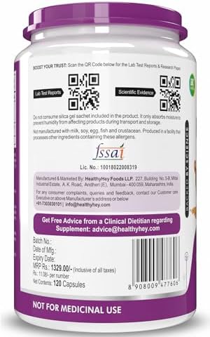 HealthyHey Nutrition Fenugreek Seed Extract Capsules 120 – Trigonella foenum