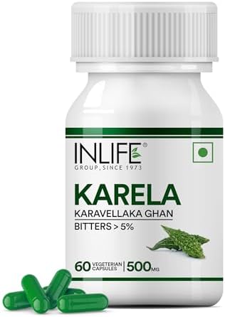 INLIFE Karela Bitter Melon Capsules 60 – Momordica charantia