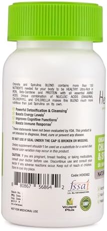Herbadiet Organic Spirulina & Chlorella 50/ Tablets 50 – Ayurvedic Herb