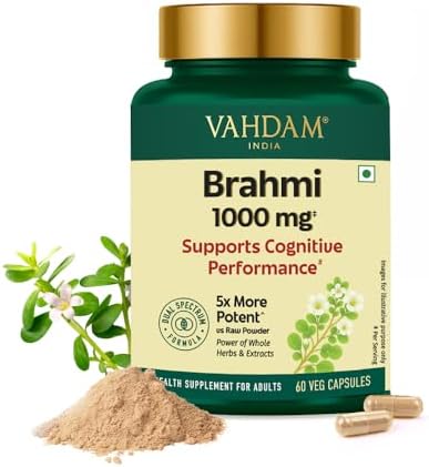 VAHDAM Brahmi 1000mg Capsules – Bacopa monnieri