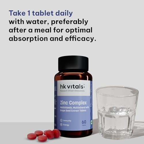 HK Vitals Zinc with Vitamin C and Vitamin D — Tablets 60 – Vitamin Supplement
