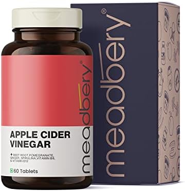 Meadbery Apple Cider Vinegar Tablets with Pomegranate 500mg Tablets 60 – Ayurvedic Herb
