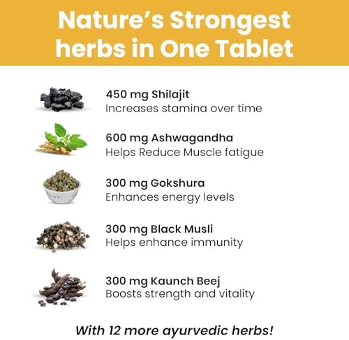 Himalayan Organics Men's Vitality Herbal Tablets 90 Veg 2800mg Tablets – Ayurvedic Herb