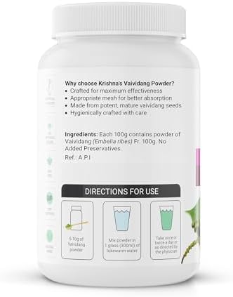 Krishna's Vidanga Powder 100g – Embelia ribes