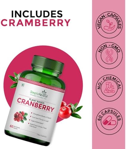 Simply Herbal D-Mannose & Cranberry with Probiotics 800mg Capsules 60 – Ayurvedic Herb
