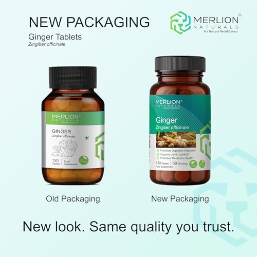 Merlion Naturals Ginger 500mg Tablets 120 – Zingiber officinale