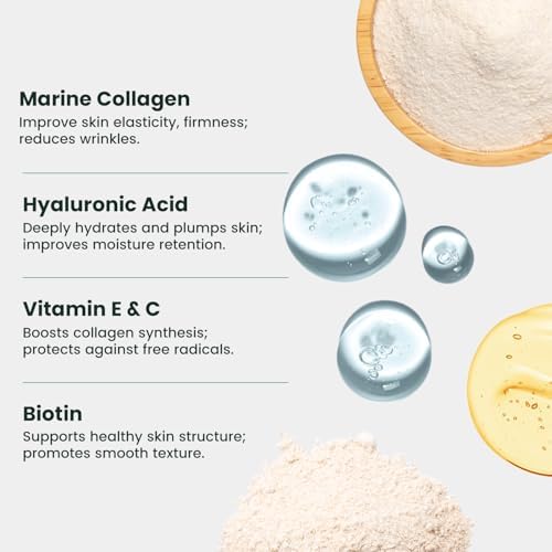 Neuherbs Marine Collagen with Biotin & Vitamin C Powder – Vitamin Supplement
