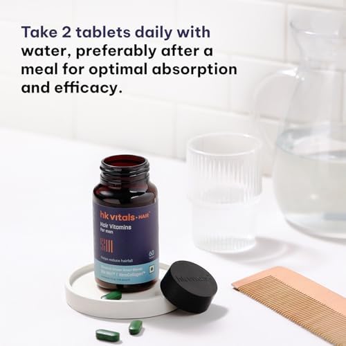 HK Vitals Hair Vitamins for Men with Biotin Tablets 60 – Vitamin Supplement