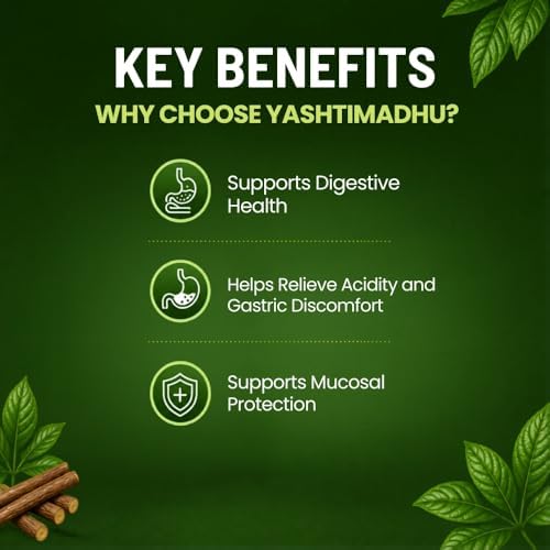 Pure Nutrition Yashtimadhu Licorice for Throat & Digestion Capsules 60 – Glycyrrhiza glabra