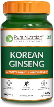 Pure Nutrition Korean Red Ginseng Capsules – Panax ginseng