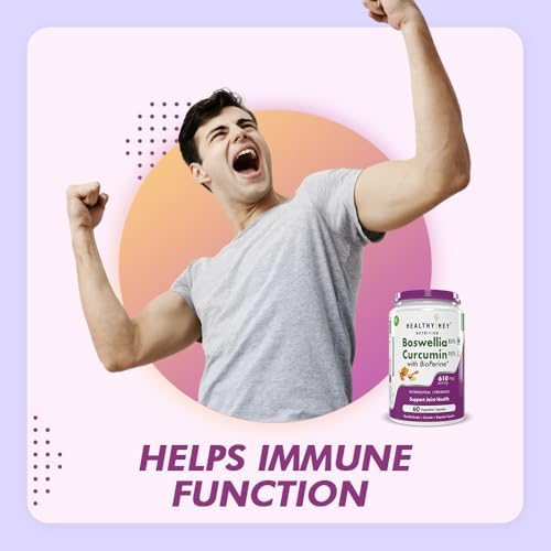 HealthyHey Boswellia & Curcumin Capsules 60 – Curcuma longa
