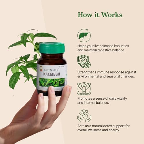 Green Milk Kalmegh Tablets 60 – Andrographis paniculata