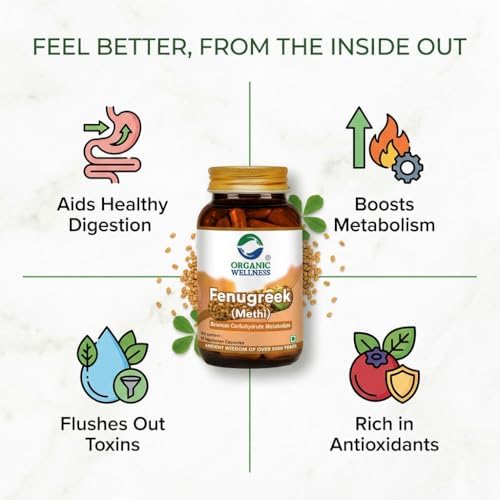 Organic Wellness Fenugreek 90 Veg Capsules 90 – Trigonella foenum