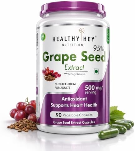 HealthyHey Grape Seed Extract 95% Capsules – Vitis vinifera seed