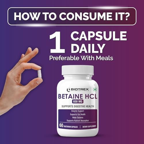 Biotrex Betaine HCL with Pepsin 650mg Capsules 60 – Ayurvedic Herb