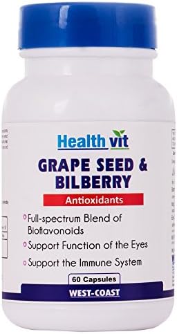 Healthvit Grape Seed & Bilberry Extract Capsules 60 – Vitis vinifera