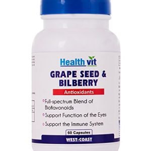 Healthvit Grape Seed & Bilberry Extract Capsules 60 – Vitis vinifera