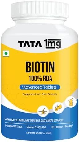Tata 1mg Biotin+ Advanced Tablets 60 – Ayurvedic Herb