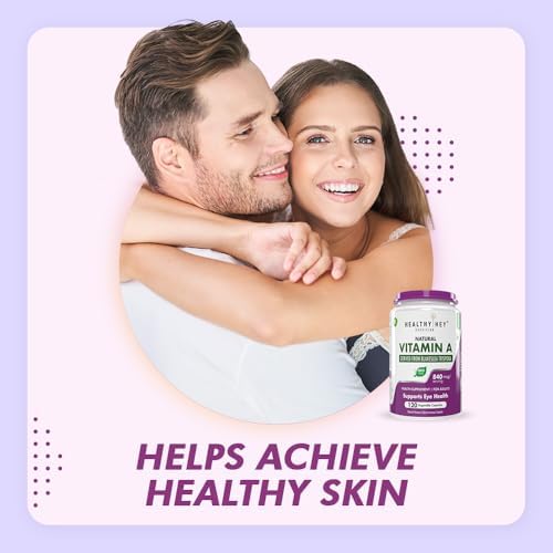 HealthyHey Vitamin A from Beta Carotene Capsules 120 – Vitamin Supplement