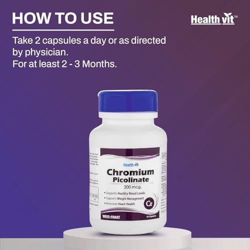 Healthvit Chromium Picolinate 200mcg Capsules 60 – Vegetarian Mineral