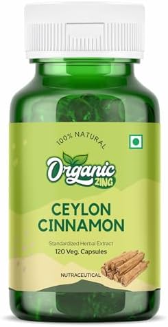 Organic Zing Ceylon Cinnamon 1200mg Capsules – Cinnamomum verum